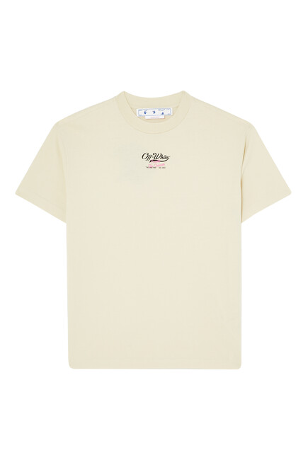 Embroidered Surf & Script Casual T-Shirt